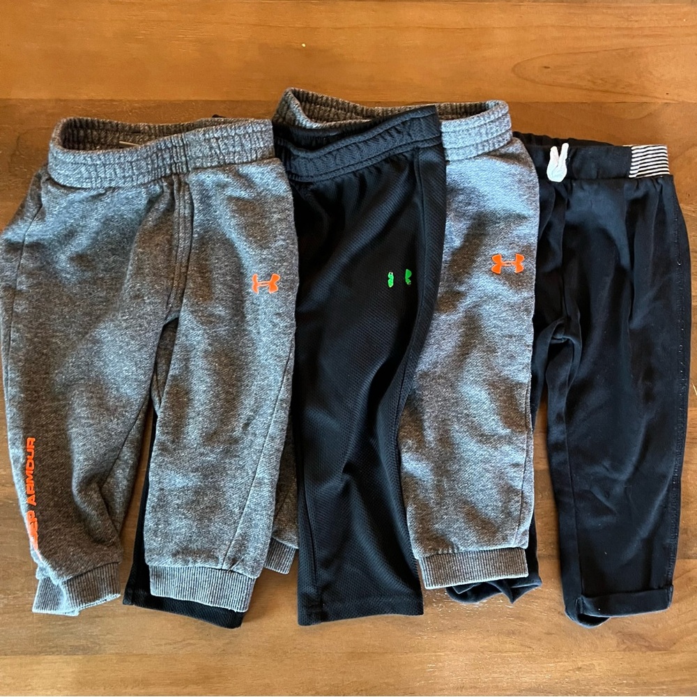 💥2/$20 Bundle of Sweatpants - set of 4 - 18 month boy under Armour